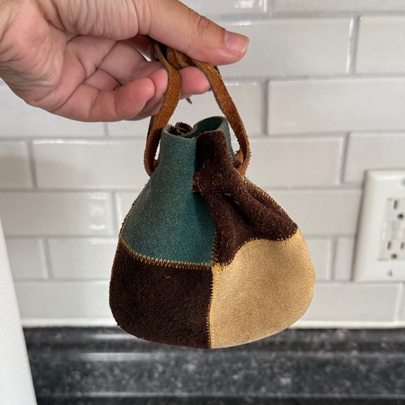 Patchwork Suede Drawstring Bag - Picture 5 of 5